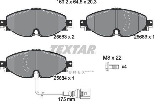 OEM PAD KIT, DISC BRAKE 2568301