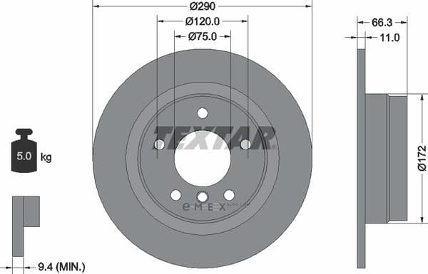 OEM BRAKE DISC RR-BMW 1(F20)/2(F22 92261003