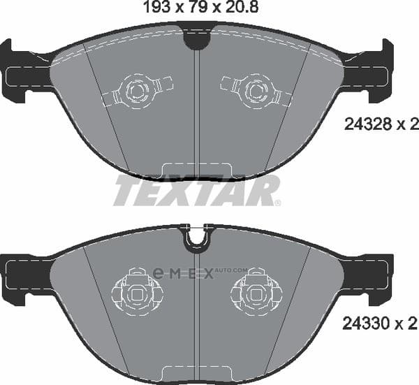 OEM BRAKE PADS/FR/E60/E61/E63/E64 2432801