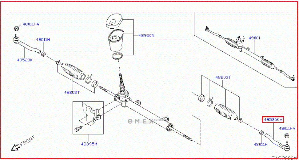 OEM END ASSY, TIE ROD STEERING 485271U61A