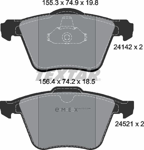 OEM TEXTAR 2414201 DISC BRAKE PAD 2414201