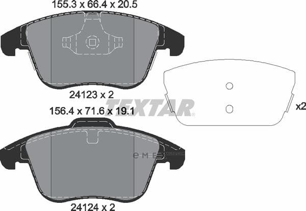 OEM PAD KIT, DISC BRAKE 2412305