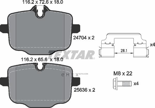 OEM PAD KIT, DISC BRAKE 2470401