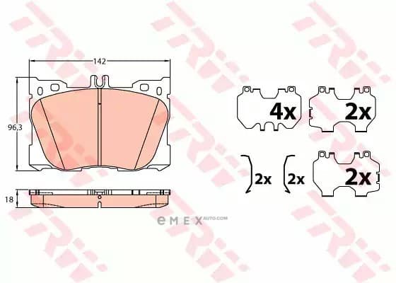 OEM PAD KIT, DISC BRAKE GDB2150