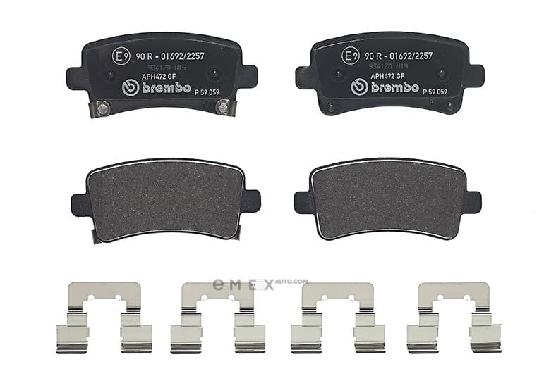 OEM PAD KIT, DISC BRAKE P59059