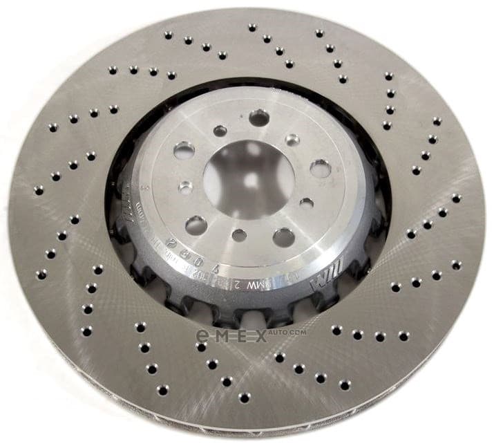 OEM Brake disc ventilated, perforated, right 34112284102