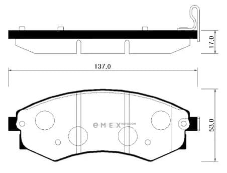 OEM PAD KIT, DISC BRAKE HP0007