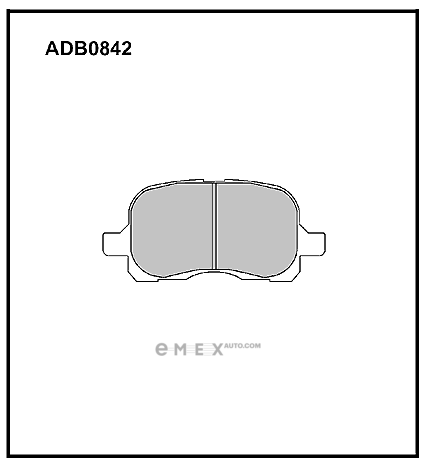 OEM PAD KIT, DISC BRAKE ADB0842