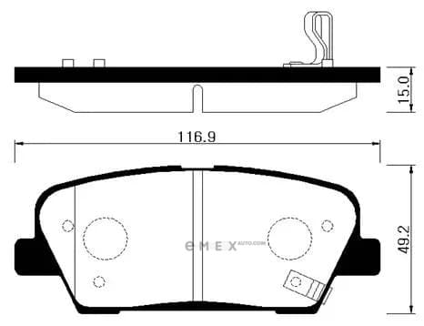 OEM PAD KIT, DISC BRAKE HP1043