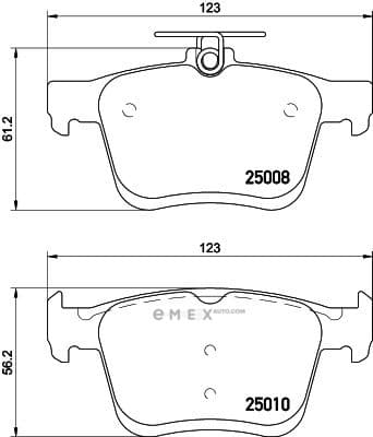 OEM PAD KIT, DISC BRAKE 8DB355020271