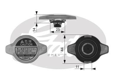 OEM CAP, RADIATOR RC134