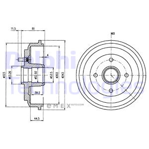 OEM BRAKE DRUM BF487