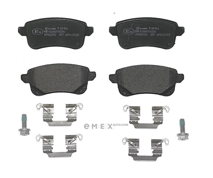 OEM PAD KIT, DISC BRAKE P68064