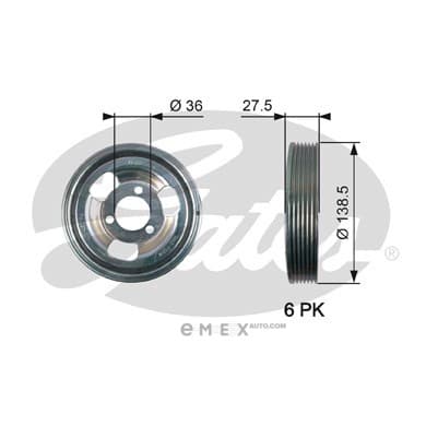 OEM PULLEY ASSY, CRANKSHAFT TVD1117