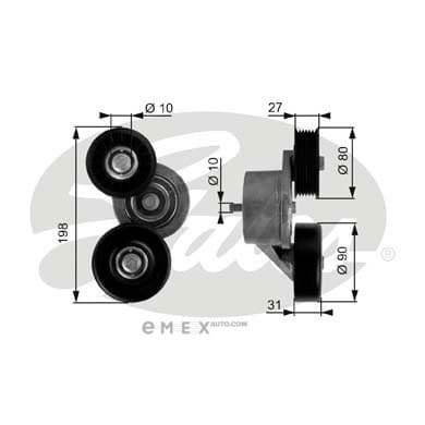 OEM TENSIONER ASSY, PULLEY T38167