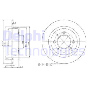 OEM BRAKE DISC (DOUBLE PACK) BG3126