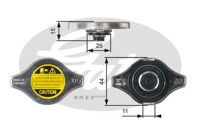 OEM CAP, RADIATOR RC127