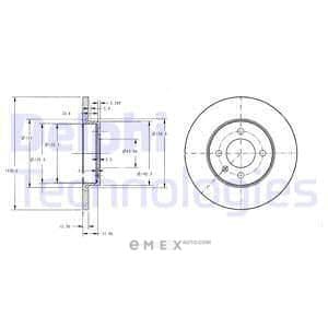 OEM BRAKE DISC (DOUBLE PACK) BG2454