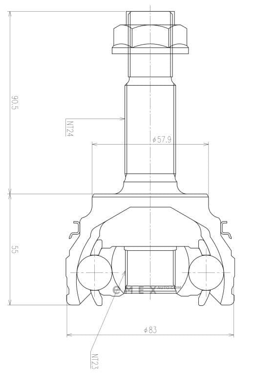 OEM OUTBOARD JOINT KIT NS12072H