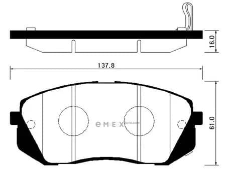 OEM PAD KIT, DISC BRAKE HP1040