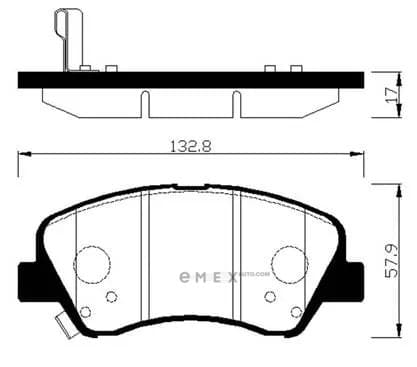 OEM PAD KIT, DISC BRAKE HP0047