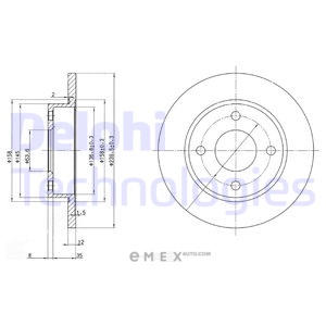 OEM BRAKE DISC (DOUBLE PACK) BG3055