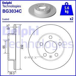 OEM BRAKE ROTOR BG3034C