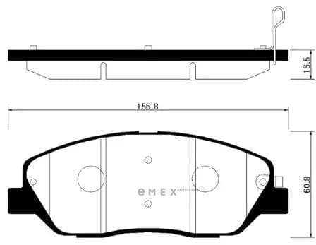 OEM PAD KIT, DISC BRAKE HP0033