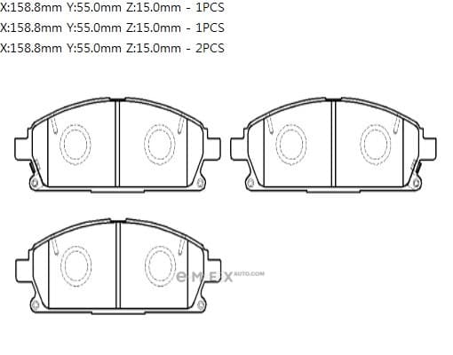 OEM PAD KIT, DISC BRAKE HP9074