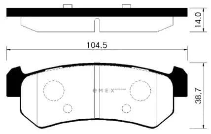 OEM PAD KIT, DISC BRAKE HP2014