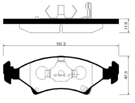 OEM PAD KIT, DISC BRAKE HP1003