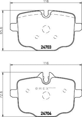 OEM PAD KIT, DISC BRAKE 8DB355014361