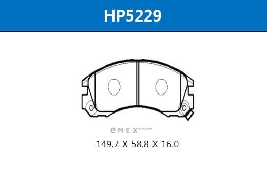 OEM PAD KIT, DISC BRAKE HP5229