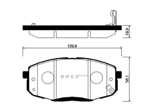 OEM PAD KIT, DISC BRAKE HP0040