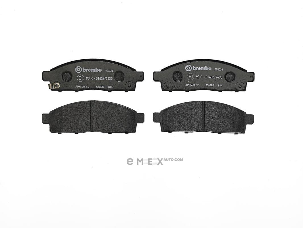 OEM Front Brake Pad Set, Disc Brake P54038