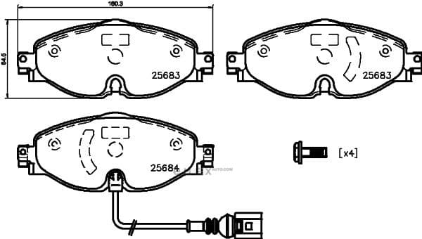 OEM PAD KIT, DISC BRAKE 8DB355020191