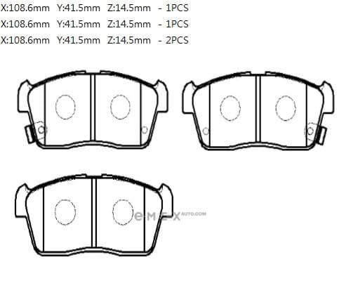 OEM PAD KIT, DISC BRAKE HP9739