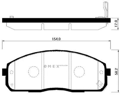 OEM PAD KIT, DISC BRAKE HP0029