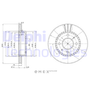 OEM BRAKE DISC (DOUBLE PACK) BG3206