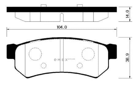 OEM PAD KIT, DISC BRAKE HP2020