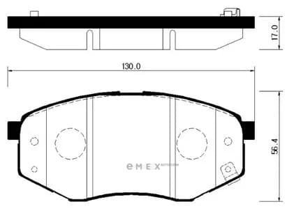 OEM PAD KIT, DISC BRAKE HP0041