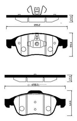 OEM PAD KIT, DISC BRAKE HP3009