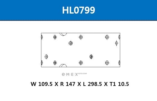 OEM SHOE KIT, DRUM BRAKE HL0799