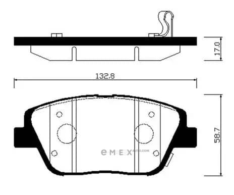 OEM PAD KIT, DISC BRAKE HP1045