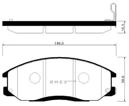 OEM PAD KIT, DISC BRAKE HP0024