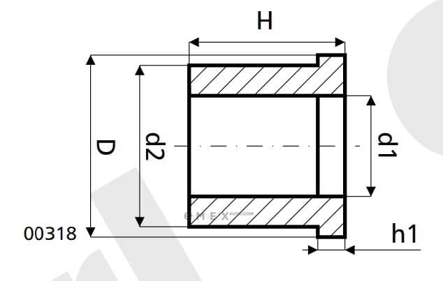 OEM BUSHING, PLASTIC L10209M