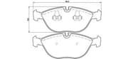 OEM BRAKE PAD SET FRONT BENTLEY /02-10/ P06019