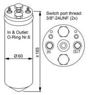 OEM RECEIVER TANK, AIR CONDITIONER 33125