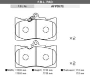 OEM PAD KIT, DISC BRAKE AFP557S