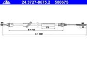 OEM CABLE ASSY, PARKING BRAKE 24372706752